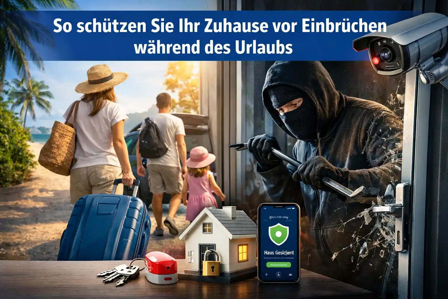 So schützen Sie Ihr Zuhause vor Einbrüchen während des Urlaubs